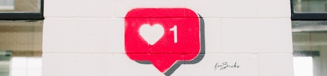 Banner image visualising social media likes.